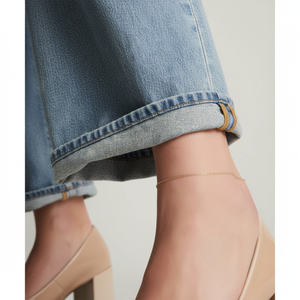 Tobillera de Diamantes y Perlas con Cadena Chapada en Oro de 18K - Product Image 1