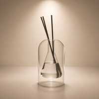 Bouteilles diffuseurs en verre personnalisées ODIS 130 ml – Bouteille vide de luxe à double paroi en borosilicate de haute qualité – Marque privée OEM