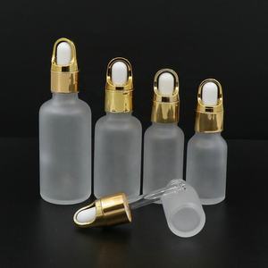 Botellas de vidrio con tapón dorado, 1 onza, 30ml - Product Image 1