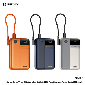 FP-122 QC22.5 Banco de Energía de Carga Rápida 10000mAh Tipo-C con Cable Desmontable y Pantalla LED Portátil FP-122 FP-122 - Product Image 1
