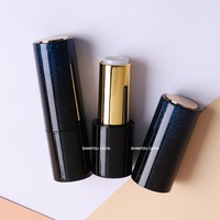 Ensemble de tubes de rouge à lèvres magnétiques, rechargeables, unique, personnalisé, rond, vide, pailleté, noir, blanc, brillant, mat, emballage pour rouge à lèvres, 12.1mm