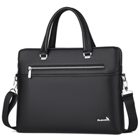 New Designer Black Custom Briefcase Purse Handbag Men's PU Leather Laptop Messenger Bag Waterproof Briefcases