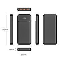 Power Bank Bersertifikasi 3C 10000-20000mAh Kapasitas Besar Pengisian Cepat Bahan ABS/PC Tahan Api Baterai Lithium Polymer untuk Ponsel