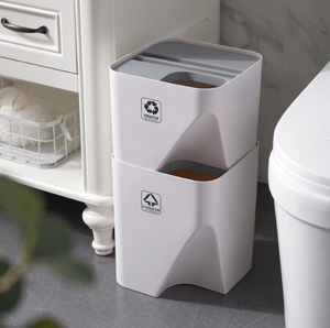 Modern Design Household Waste <strong>Bin</strong> Round Plastic Kitchen Trash Can with Wet and Dry Separation <strong>Stackable</strong> Round <strong>Bin</strong> - Product Image 6