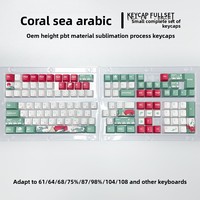 Factory OEM Keycaps Arabic Letters Coral Sea Theme Dye-Sublimation Heat Transfer XDA Profile Mechanical Keyboard Keycap English