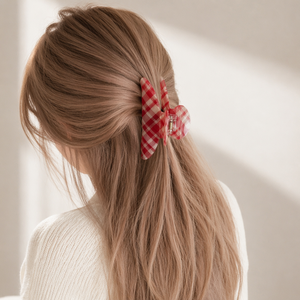 Horquilla a Cuadros para Estudiantes, Pinza de Pelo con Diseño Clásico a Cuadros, Antideslizante, Accesorio de Pelo Sencillo y Clásico - Product Image 2