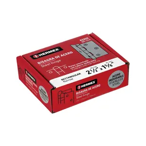 Master avec 100 unités Charnière rectangulaire 2-1/2 'en acier inoxydable, HERMEX - Product Image 3