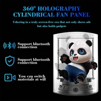 Ventilateur holographique 3D cylindrique de bureau 360°, affichage LED pour l'éducation en intérieur, OEM
