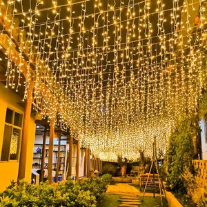 Imperméable à <span class=keywords><strong>l</strong></span>'eau intérieur/<span class=keywords><strong>extérieur</strong></span> 120LED Icicle Lights Warm Cool White Décoration <span class=keywords><strong>de</strong></span> toit <span class=keywords><strong>de</strong></span> vacances <span class=keywords><strong>de</strong></span> Noë<span class=keywords><strong>l</strong></span> IP44 Classé <span class=keywords><strong>pour</strong></span> les fêtes Événements - Product Image 1