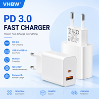 Cargador de Teléfono Móvil USB Tipo-C de Alta Calidad, Resistente al Fuego, 20W 5V3A, Adaptador de Corriente Inteligente con Enchufe Europeo para Laptop, Cámara y Reloj