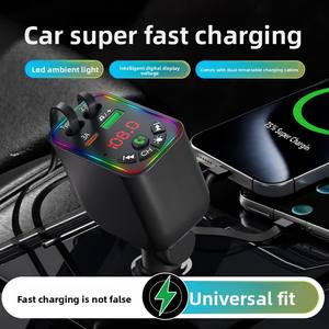 Reproductor MP3 para Auto L5 con Transmisor FM, Cargador para Encendedor, Pantalla LED, Llamadas Manos Libres y Reproducción de Música por USB - Product Image 3