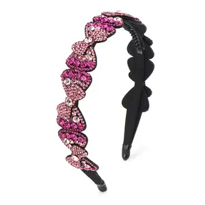 HX-055 Exquisite Flowers Headband Imported Austrian Diamond Fashion Hair Accessories Ladies Diamond Thin Headband