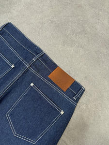 <span class=keywords><strong>Jeans</strong></span> Blu Scuro Personalizzati per <span class=keywords><strong>Uomo</strong></span>, Vestibilità Slim e Gamba Dritta, Pantaloni di Alta Qualità per Streetwear Maschile - Product Image 3