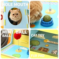 Nouvelle Maison pour Chat Écologique en PP, Tanière Interactive pour Jouer et Dormir avec Catnip, Lit Respirant pour Animaux de Compagnie, Jouet en Carton Ondulé, Vente en Gros, Fournisseur en Vrac