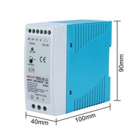 MWISH MDR-60-12 60W 12V 5A Ultra Slim DIN Rail Switching Power Supply SMPS for Test Equipment Measurement Lab Instrument