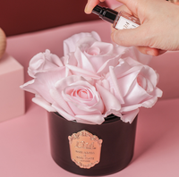 Vente en gros Expédition personnalisée Fleur de parfum de rose pour diffuseur de roseau Simulé conservé Verre décoratif Couloir Salon