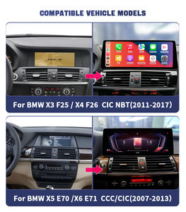 Layar QLED 2K Android 14 12,3 inci CARPLAY AUTO untuk Bmw X3 F25 X4 F26 X5 E70 X5 E71 F15 F16 F86 F10 F11 F18 GPS Navigasi Audio Mobil - Product Image 3