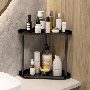 Organizador de Baño Triangular de 2 Niveles, Moderno y Minimalista, para Encimera de Baño, Maquillaje, Cocina, Esquina del Baño, Almacenamiento - Product Image 1