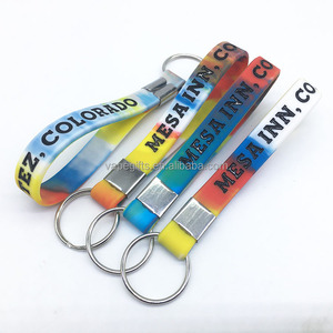 Wholesale New Silicone Keychain Wristlet in Multiple Colors for Promotional Carabiners & Keychains