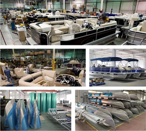 Modèle de <span class=keywords><strong>bateau</strong></span> à moteur ponton en aluminium de luxe 2025 avec certification CE, canapé confortable soudé, moteur intégré, en vente maintenant - Product Image 4