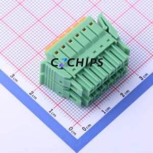 KF2EDGKNHG-3.5-2*6P Plug-in Terminal Block P=3.5mm Connector Male Plug 2x6P 3.5mm Green - Product Image 2