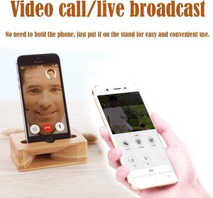 Support de téléphone portable de bureau, support universel portable en bois pour téléphone portable sur le bureau, support de lit en bambou pour téléphone sous le bureau - Product Image 6