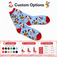 Chaussettes de Noël en coton confortables OEM, design personnalisé, couleurs variées, chaussettes de fête, chaussettes en jacquard tricoté pour homme et femme, pour la vie quotidienne