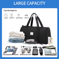 Sac de sport pliable grande capacité en polyester imperméable avec fermeture éclair, nouveau design, pour gym et voyage, personnalisable avec logo, unisexe