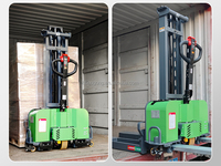 500kg 1000kg batteria piombo-acido autolifiante AWD Pallet Loader Semi elettrico portatile solido Stacker 1000mm lunghezza forcella