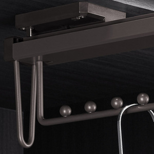 Cooper Wardrobe Top Sliding Tie <b>Clip</b> Storage Rack For Scarf Shawl Belt Leather <b>Hook</b> Organizer Hanging Closet Organizers - Product Image 2