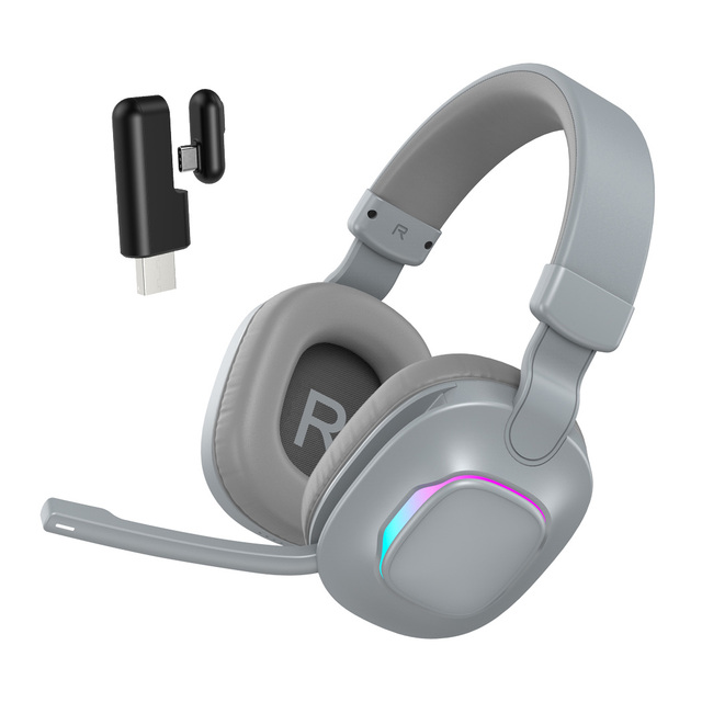 2.4Ghz Gaming Headset Rgb Wireless Simultaneous Bluetooth Gaming Headphones With Microphone