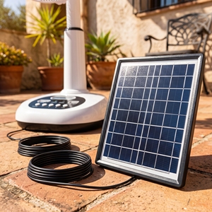 Foreign Trade Explosions 12-Inch USB Solar Desk Fan With <b>Lamp</b> 10W <b>Charging</b> Head L8052 Compact Design 200x340x520mm Dimensi - Product Image 6