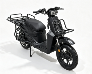 Motocicleta de Reparto de Alta Resistencia, Color Negro Mate, con Doble Disco y Batería Extraíble, Scooter Logístico para Adultos - Product Image 3