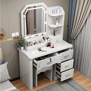 Table de <span class=keywords><strong>maquillage</strong></span> de style crème bon marché pour femmes, table de toilette debout pour chambre d'hôtel, vente en gros - Product Image 2