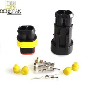 2 Pin yollu AMP süper mühür su geçirmez araba 2 P elektrik teli için su geçirmez konnektör konnektör fişi - Product Image 2