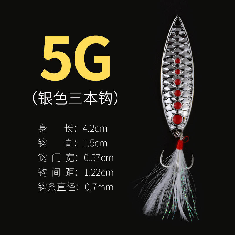 HX009 Sangsue en écailles de poisson, argent, 5 g