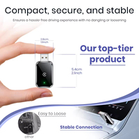 Dongle nirkabel 2 dalam 1 Apple CarPlay kotak AI Android Auto USB tpi-c berkabel ke adaptor nirkabel untuk adaptor