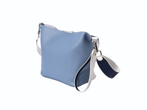 Luxury Top Grain Leather Lady's <b>Shoulder</b> <b>Bag</b> Premium Fashionable Blue and <b>White</b> Contrasting Craftsmanship Sling <b>Bag</b> - Product Image 2