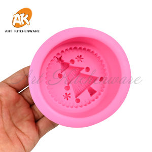 AK árbol de Navidad helado pastel molde de silicona Fondant Chocolate molde pastel decoración Sugarcraft pastelería hornear para <span class=keywords><strong>arcilla</strong></span> - Product Image 5