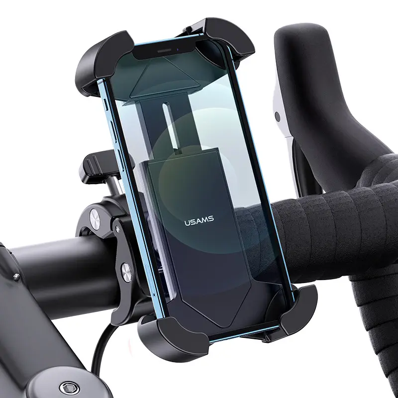 USAMS 360 Degree Bike Phone Mount Adjustable Motorcycle Universal Handlebar Bicycle Mobile Phone Holder for Bike
