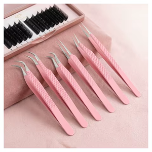 Export Quality Fiber Grip Eyelash Extension Tweezers Mega Volume Pointed Tip 45 Degree <b>Lash</b> Tweezer Slim Tip Professional <b>Lash</b> - Product Image 5