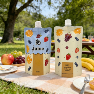 Confezioni Richiudibili e Riciclabili per Succhi - Sacchetti Stand-Up con Chiusura a Zip e Goffratura per Esposizione in Supermercato e Picnic all'Aperto - Product Image 3