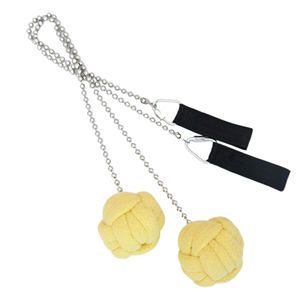 Poi de fuego de puño de mono extra grande, cuerda de aramida <span class=keywords><strong>con</strong></span> cadena de bolas para girar el fuego y bailar el rendimiento y las artes de flujo - Product Image 1