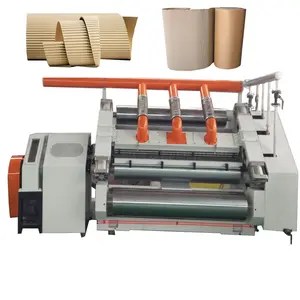 Fingerless Paper Board Cardboard Production Line B C E F Flute Corrugated Roller Single Facer Corrugated Machine