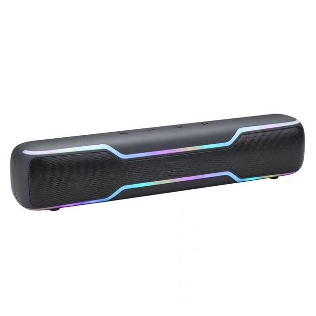 BT351 for Bluetooth Speaker Extra Bass with Built-In Amplifier Wireless Sound Bar Home Theater System RGB Light Battery-Powered