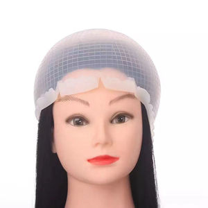 Strumenti per parrucchieri da barbiere riutilizzabili di alta qualità per la colorazione dei capelli del salone cappello colorante per evidenziare il Silicone con gancio per donna uomo - Product Image 2