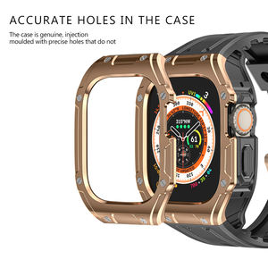 Custodia per PC Sport in gomma Silicone Correa per Iwatch bracciale custodia traspirante + cinturino per Apple Watch Ultra2 49mm Kit di modifica - Product Image 6