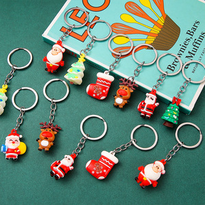 Porte-clés de noël en plastique, forme 3D de dessin animé, cadeau Portable pour couples, amis, camarades de classe - Product Image 3
