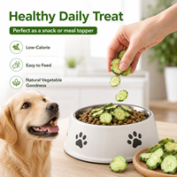 Chips de Concombre Lyophilisées Premium, Riches en Protéines, Saines, Naturelles, à Ingrédient Unique, Snack Végétal, Friandises pour Chiens et Chats, Vente en Gros, OEM