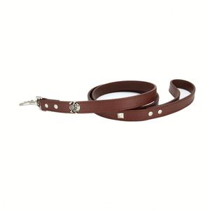 Laisse pour chien en cuir PU style punk avec crânes, durable, pour la promenade et l'entraînement, avec clous et rivets métalliques, pour chiens de petite et moyenne taille - Product Image 5
